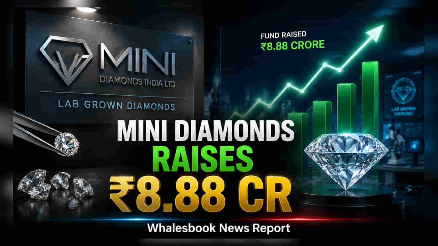 Mini Diamonds India Ltd to raise ₹8.88 crore via preferential warrants for lab-grown diamond expansion.