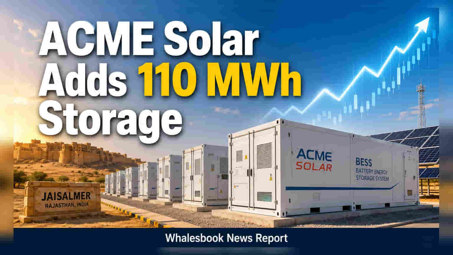 ACME Solar: ராஜஸ்தானில் புதிய சாதனை! 110.336 MWh பேட்டரி ஸ்டோரேஜ் கமிஷன் செய்யப்பட்டது
