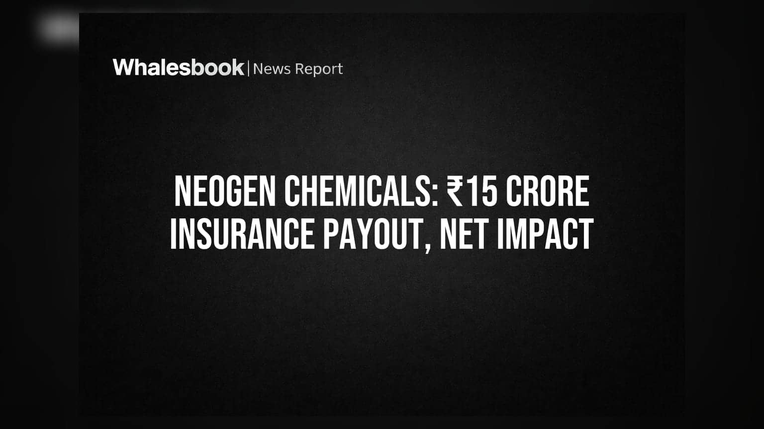 Neogen Chemicals Share: આગની ઘટના બાદ ₹15 કરોડનો વીમો મળ્યો, પણ નેટ ઇમ્પેક્ટ ₹13.56 કરોડ