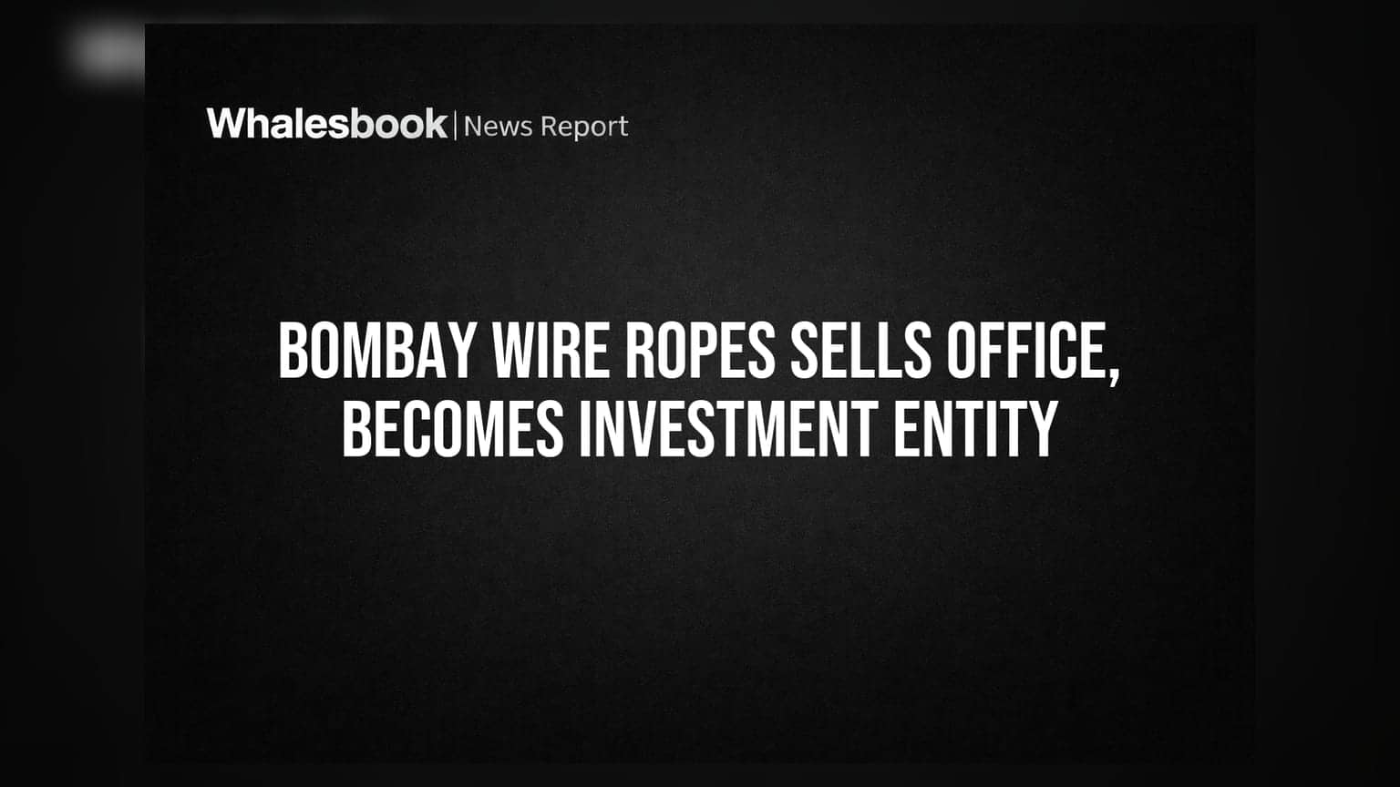 Bombay Wire Ropes Share Price: મેન્યુફેક્ચરિંગ બંધ, ₹5.15 કરોડમાં ઓફિસ વેચી કંપની બનશે ઇન્વેસ્ટમેન્ટ એન્ટિટી