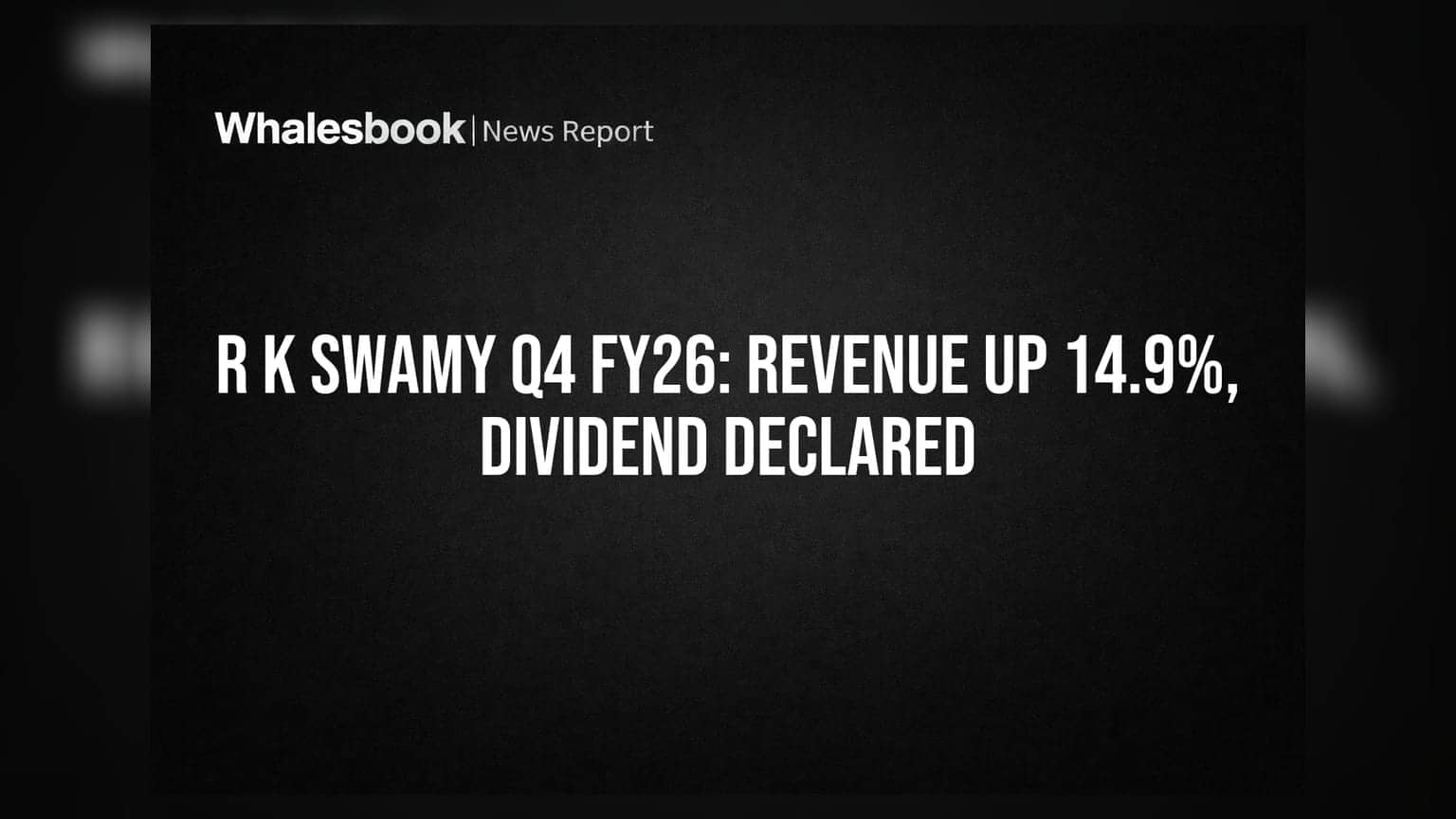 R K Swamy Ltd શેર: ડિવિડન્ડની જાહેરાત અને આવકમાં **14.9%** નો વધારો, રોકાણકારોને ફાયદો!
