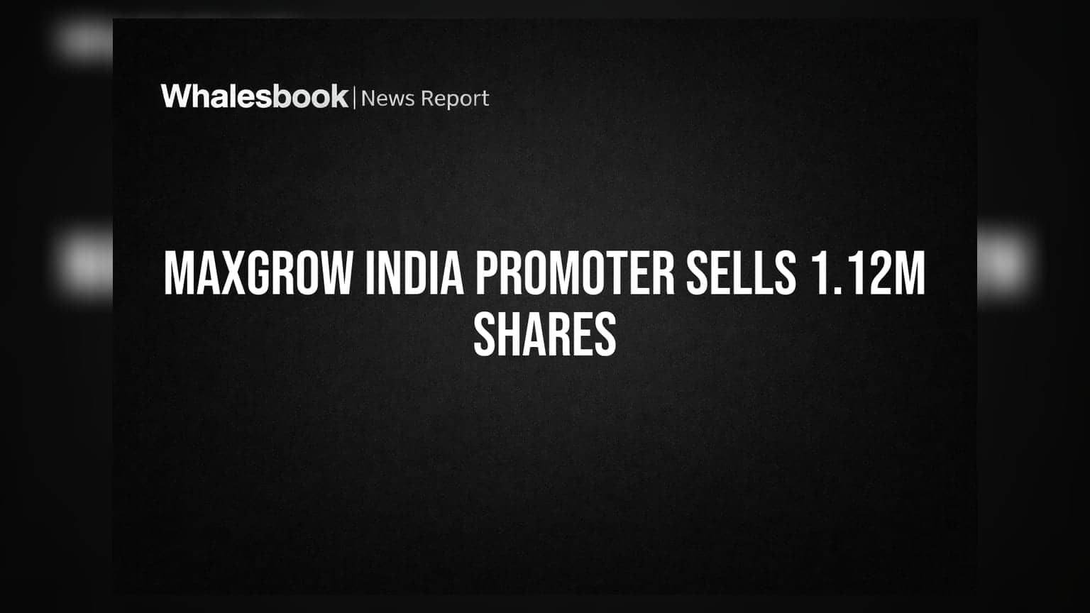 Maxgrow India Share Price: પ્રમોટર ગ્રુપ દ્વારા 11 લાખથી વધુ શેરનું વેચાણ, હોલ્ડિંગ ઘટ્યું