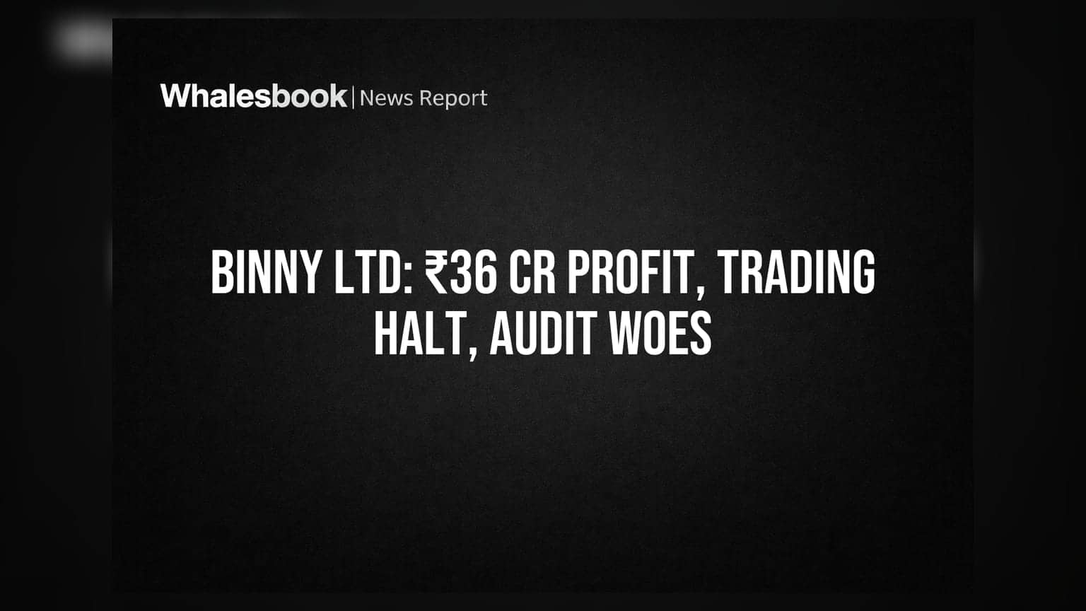 Binny Ltd Share: ₹36 करोड़ का मुनाफा, पर ट्रेडिंग सस्पेंड! जानिए क्यों