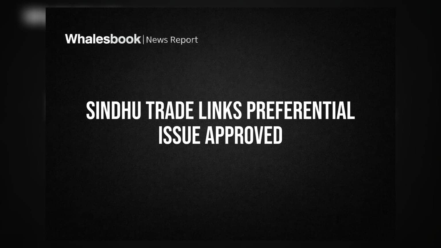 Sindhu Trade Links gets exchange nod for preferential issue of 30 crore equity shares