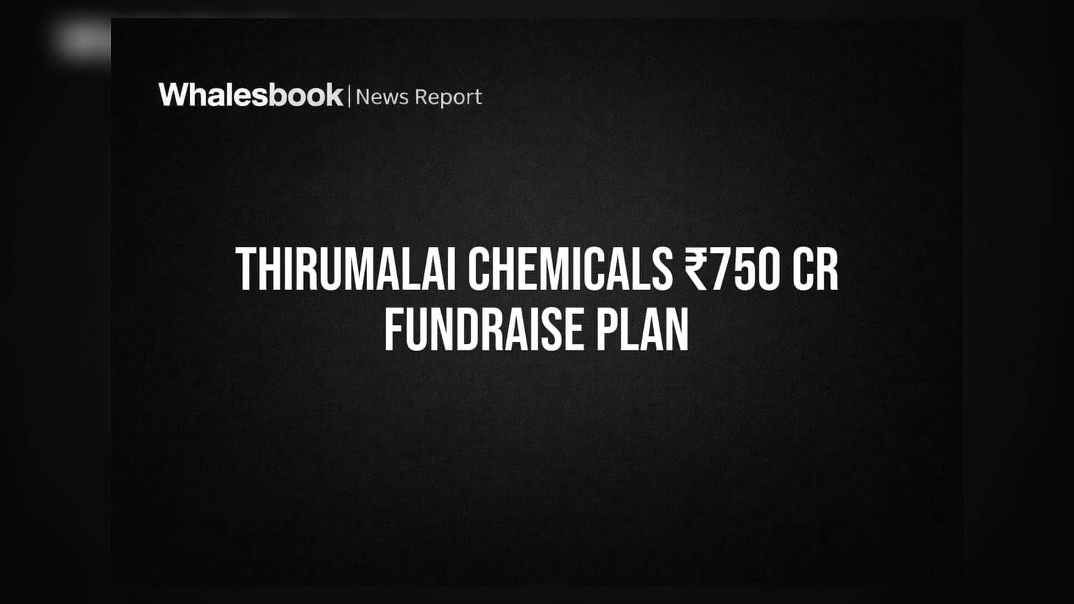 Thirumalai Chemicals Eyes ₹750 Crore Fundraise Amidst Consolidated Losses