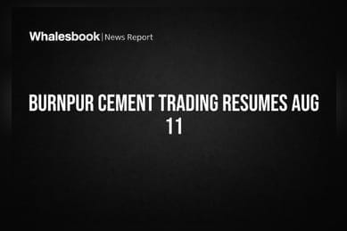 Burnpur Cement shares resume trading Aug 11 after 80% capital reduction