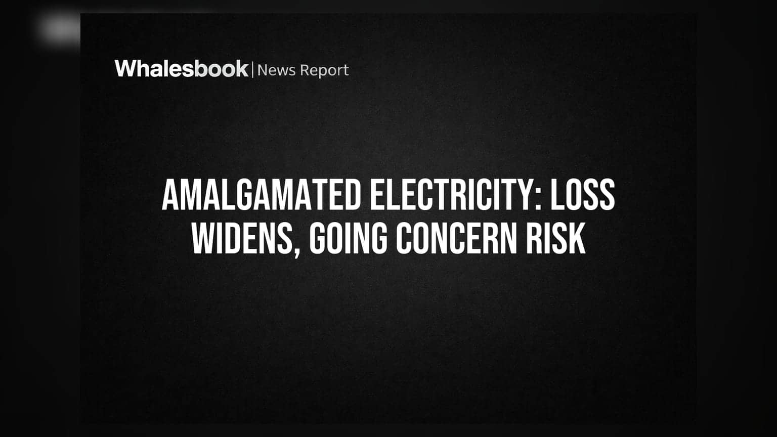 Amalgamated Electricity Posts ₹0.21 Crore Loss, Auditor Flags Going Concern Risk