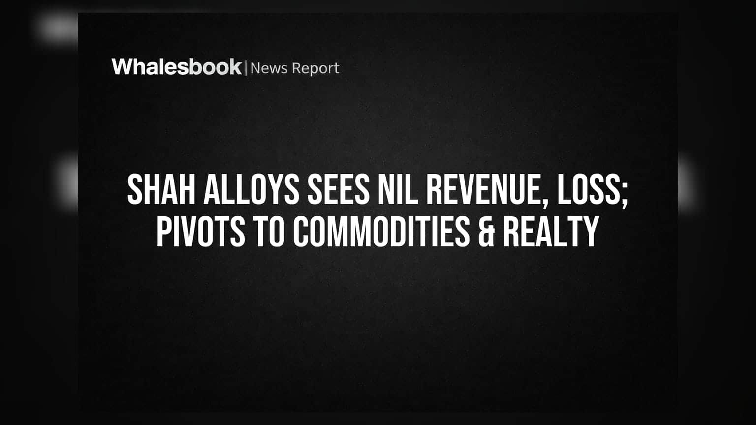 Shah Alloys: ਕੰਪਨੀ ਨੇ ਕੀਤੀ ਵੱਡੀ ਪਲਟੀ! ਜ਼ੀਰੋ ਰੈਵੇਨਿਊ, **₹2.07 ਕਰੋੜ** ਦਾ ਨੈੱਟ ਲੋਸ, ਹੁਣ ਕਮੋਡਿਟੀ ਅਤੇ ਰੀਅਲ ਅਸਟੇਟ 'ਚ ਕਦਮ