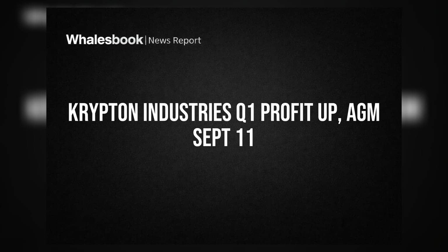 Krypton Industries Posts Q1 Profit Growth, Sets AGM Date