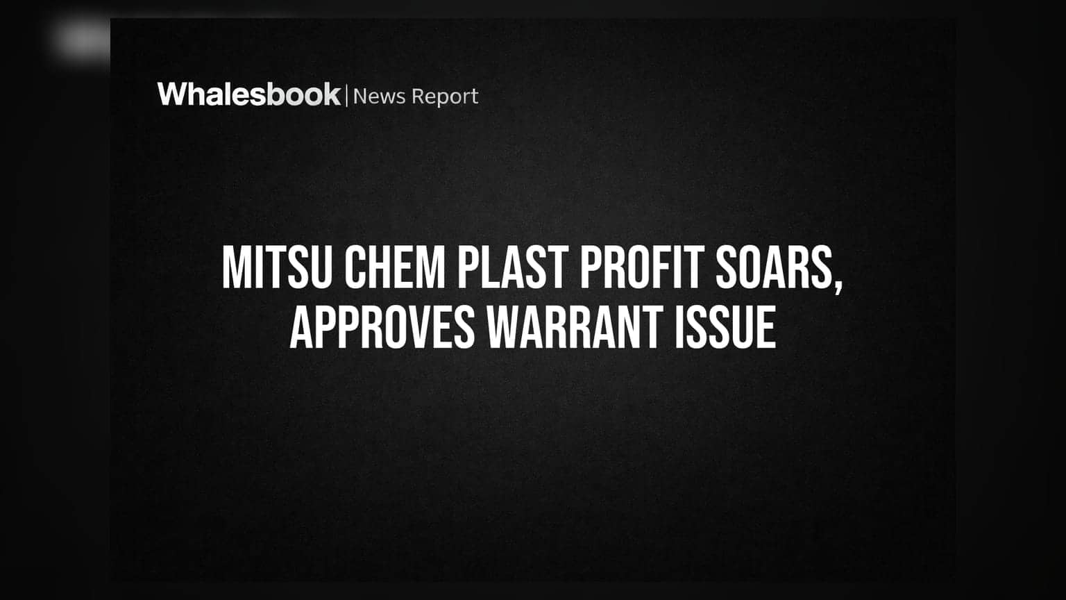 Mitsu Chem Plast Q1 FY27 Profit Surges 567% to Rs 8.74 Cr; Approves Warrant Issue