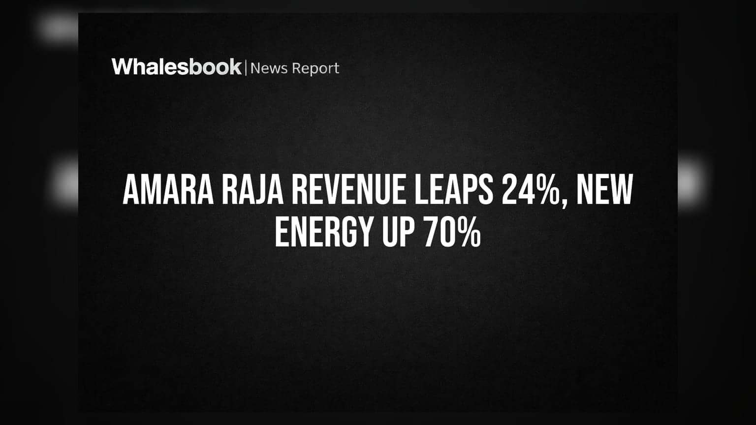 Amara Raja Energy revenue up 24% YoY to ₹4,215 crore; new energy surges 70%