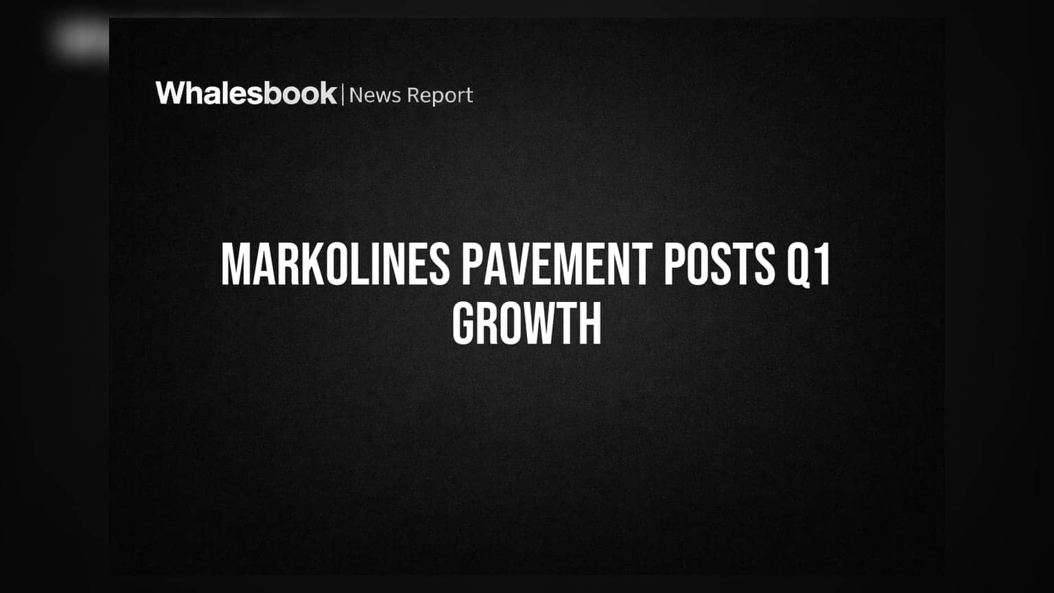 Markolines Pavement Technologies Q1 FY27 Profit Up 15%, Order Book Strong
