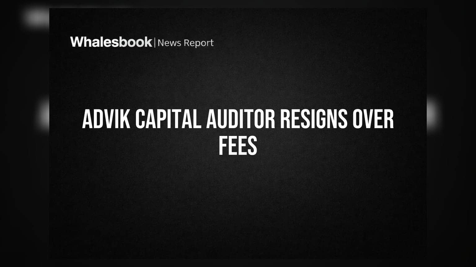 Advik Capital Auditor Resigns Citing Fee Issues, Financial Constraints