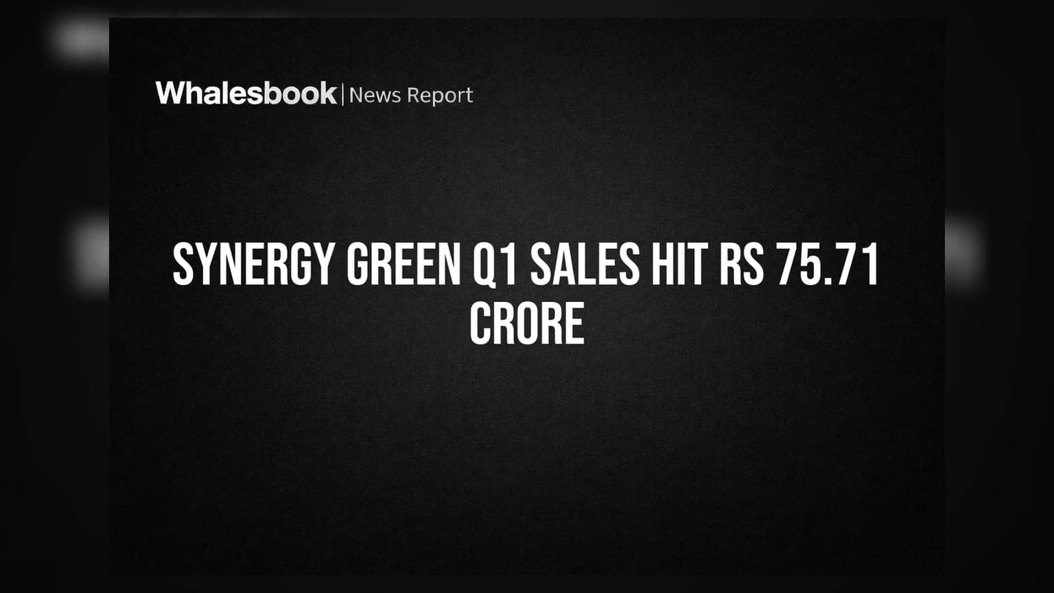 Synergy Green Industries Q1 Revenue ₹75.71 કરોડ, FY27 માટે લક્ષ્યાંક જાળવી રાખ્યો