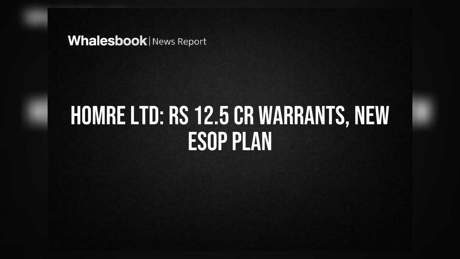 HOMRE Ltd Approves Rs 12.5 Cr Preferential Issue, New ESOP Plan