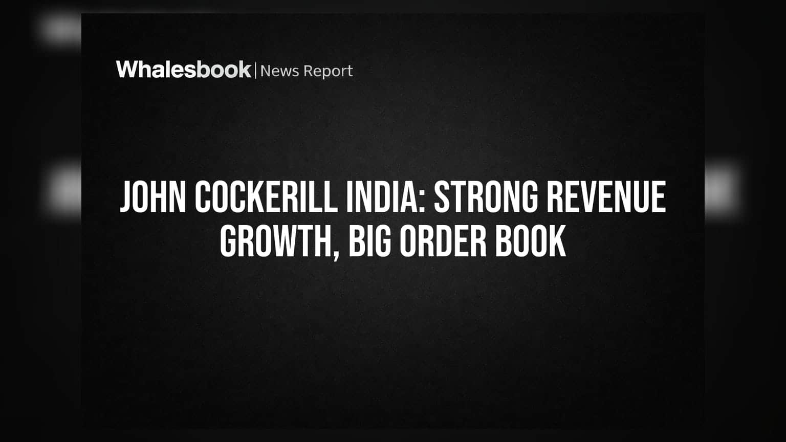 John Cockerill India Q2 revenue up 18% to INR 299 crore, order book at INR 4,500 crore