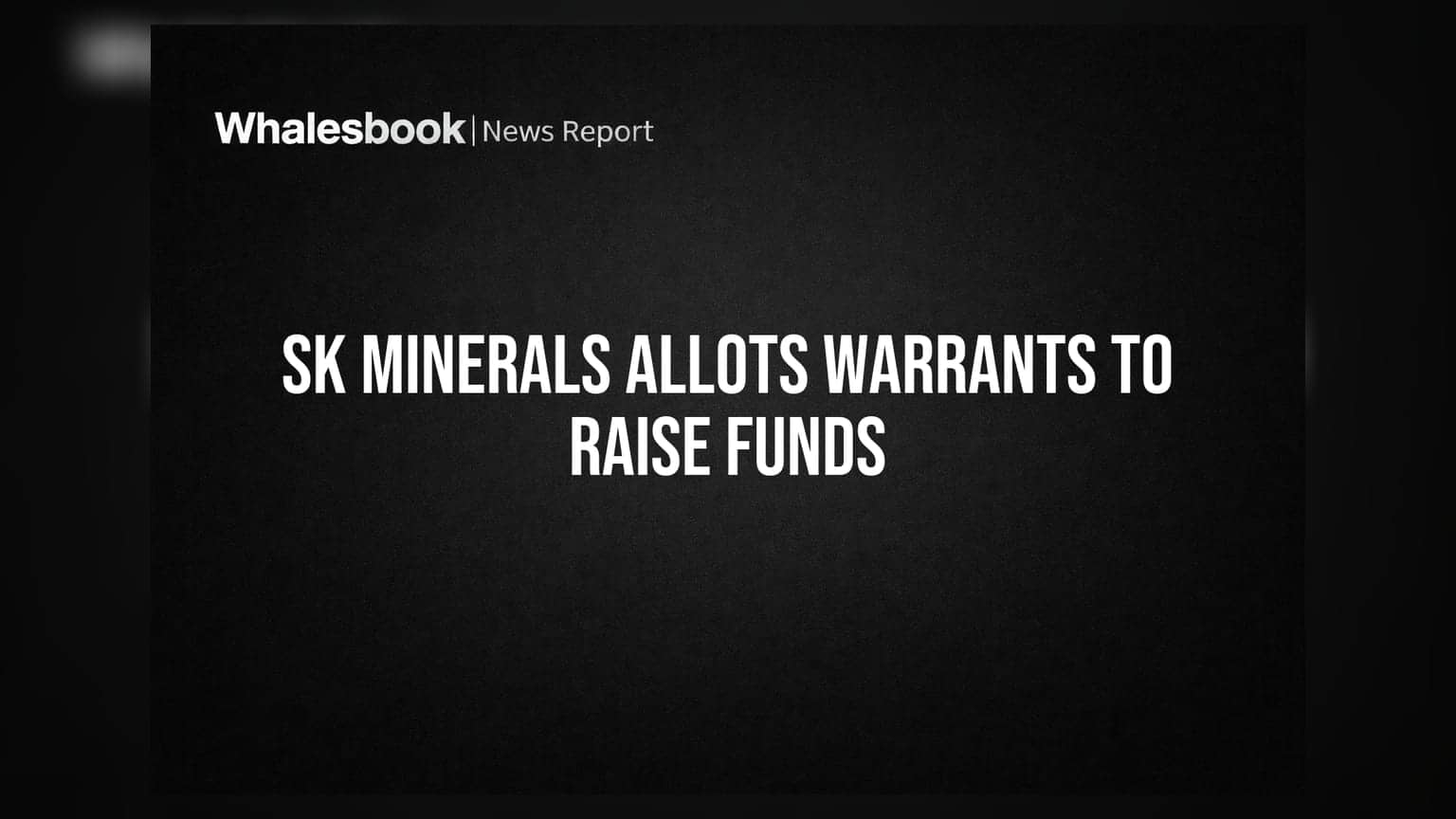SK Minerals & Additives Ltd to Raise Capital via Preferential Allotment of Warrants