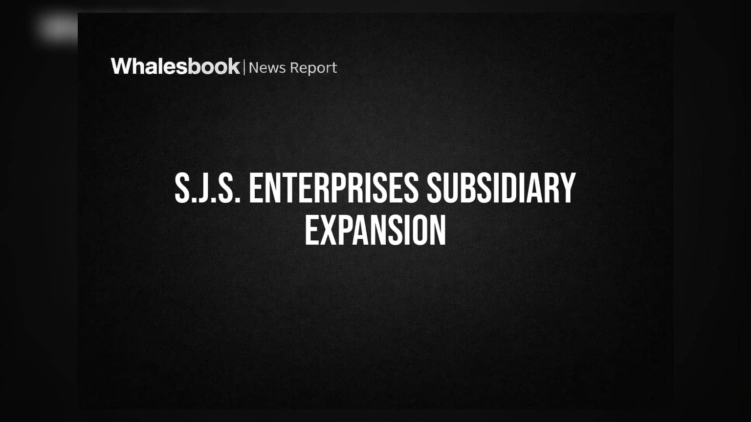 S.J.S. Enterprises: સબસિડિયરી કંપની Walter Pack પૂણેમાં કરશે **₹49 કરોડ**નું મોટું રોકાણ
