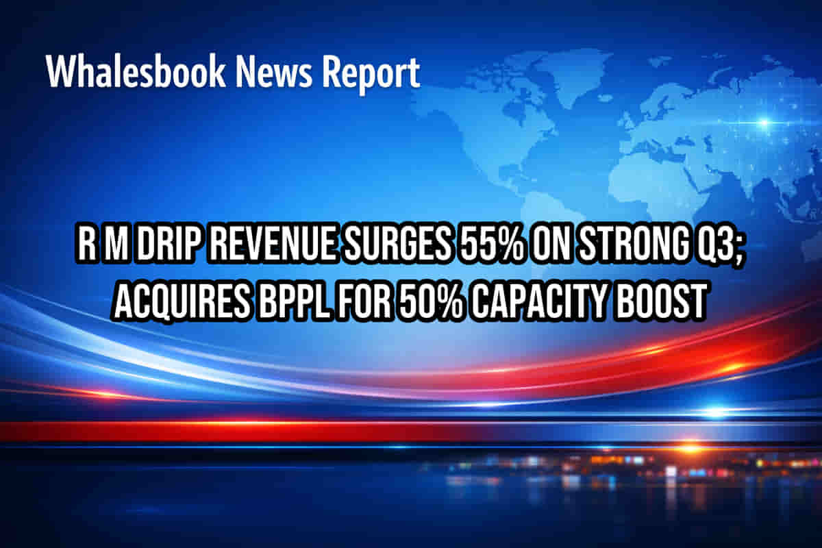 R M Drip Revenue Surges 55% on Strong Q3; Acquires BPPL for 50% Capacity Boost