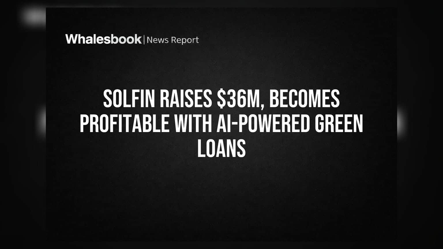 Solfin Raises $36M, Becomes Profitable with AI-Powered Green Loans