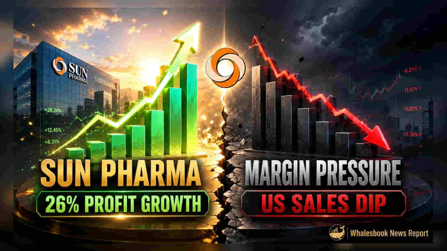 Sun Pharma Stock: નફામાં વૃદ્ધિ છતાં માર્જિન પ્રેશર, શેર ઘટ્યો