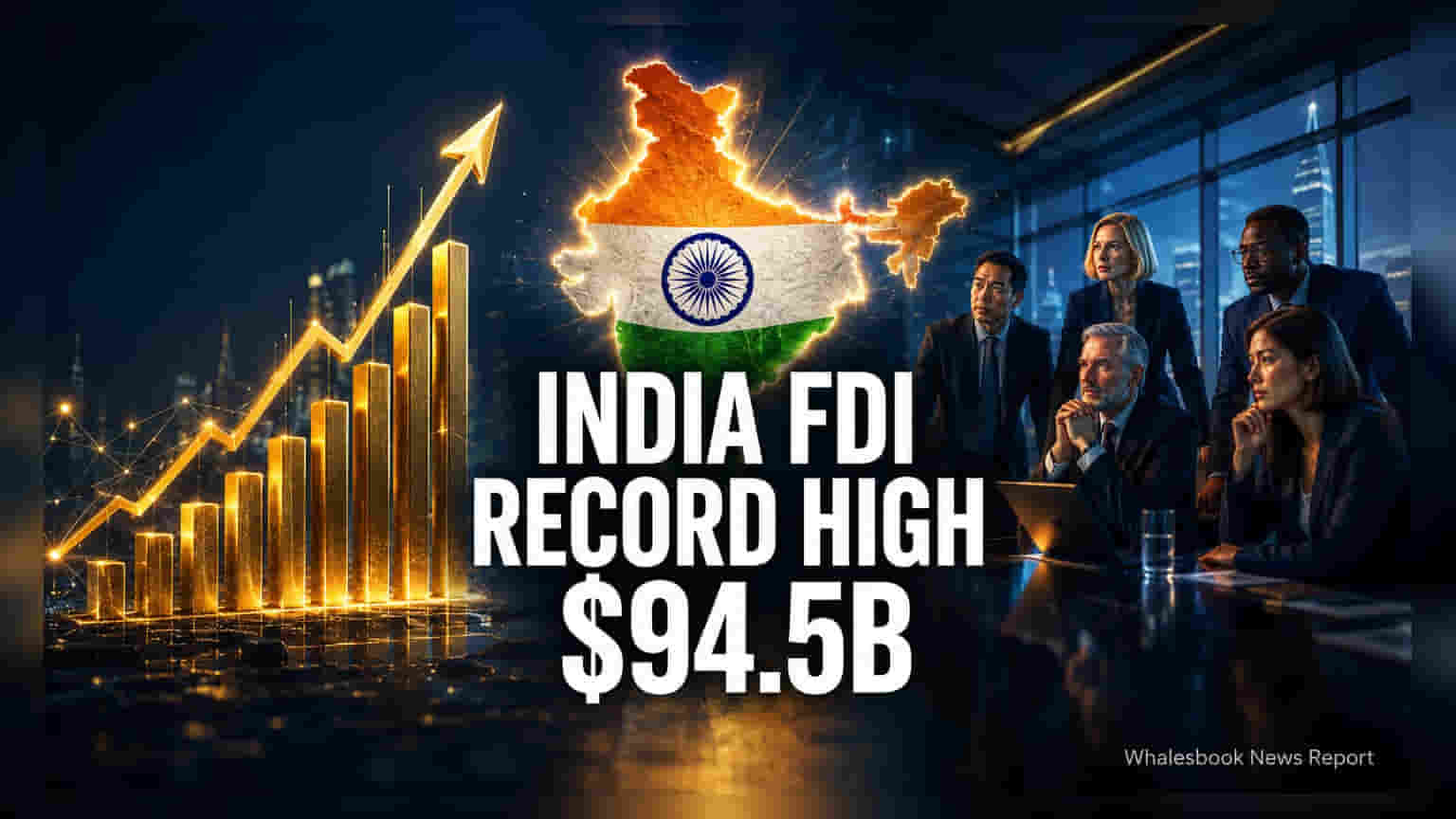 भारतात FDI चा रेकॉर्ड! ₹95 अब्ज डॉलर्सची विक्रमी गुंतवणूक, जागतिक अनिश्चिततेतही वाढ