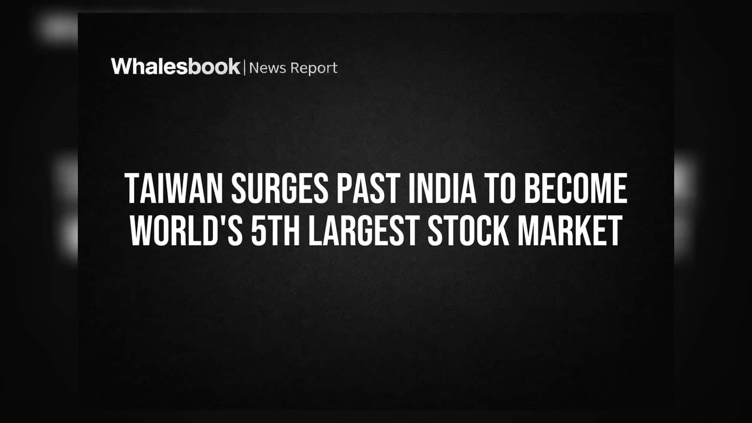 Taiwan Stock Market Surpasses India's, Fueled by AI Chip Demand