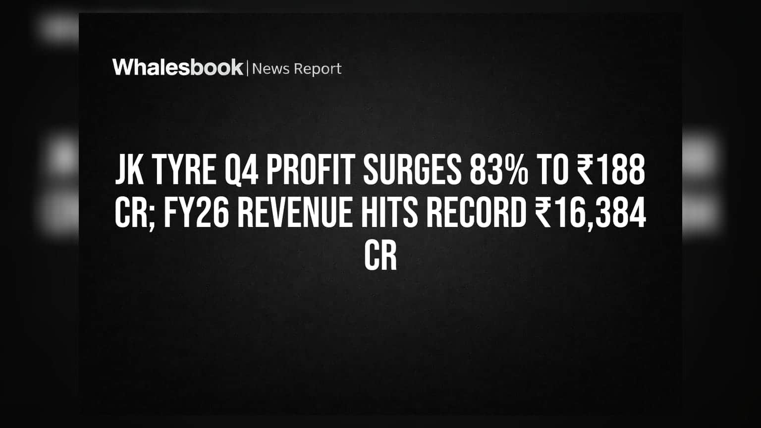JK Tyre: ਰਿਕਾਰਡ ਆਮਦਨ 'ਤੇ ਕੰਪਨੀ, ਪਰ ਕਰਜ਼ੇ ਦੇ ਫੈਲਾਅ 'ਤੇ ਨਜ਼ਰ