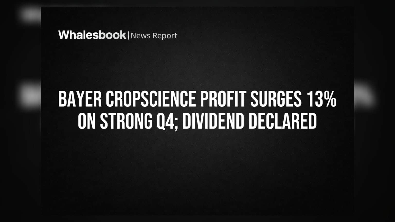 Bayer CropScience Profit Climbs 13% Despite Slowing Sales Growth