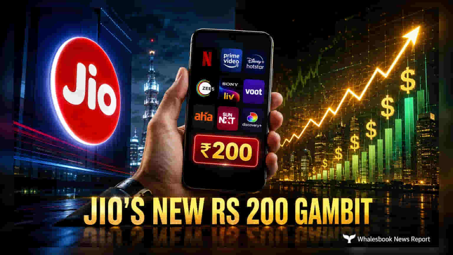 Jio का नया दांव: ₹200 में 15 OTT ऐप्स और 30GB डेटा, रेवेन्यू बढ़ाने की नई राह