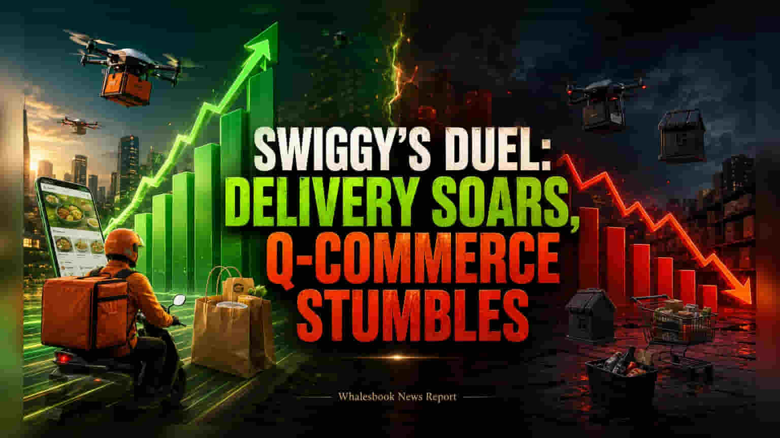 Swiggy's Food Delivery Soars, But Quick Commerce Struggles Amid Rivalry