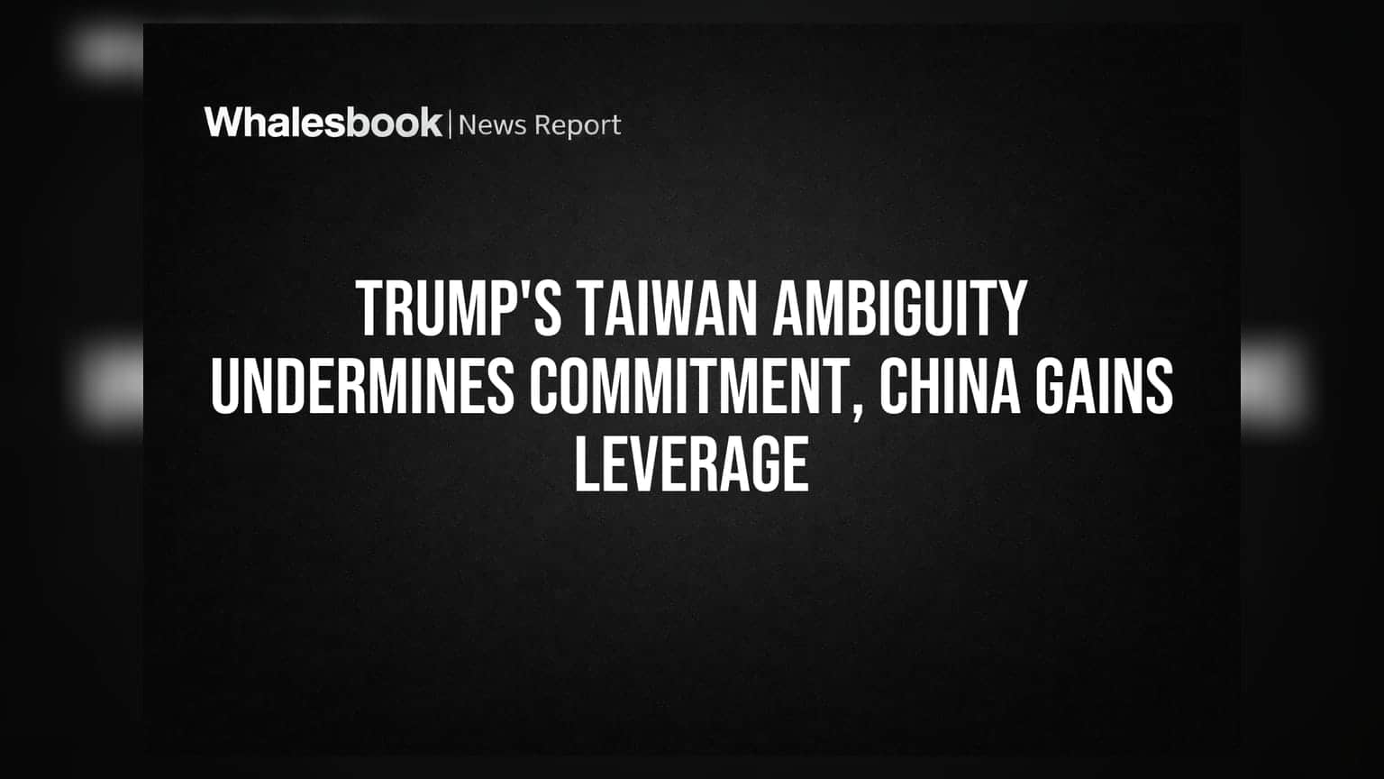 Taiwan Defense Policy Shift: Market Volatility Risks Ahead