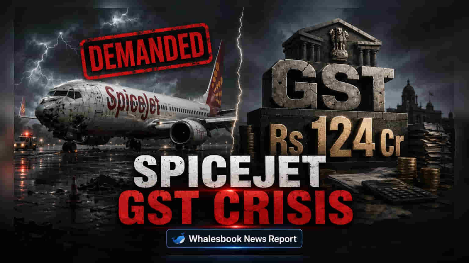 SpiceJet पर GST का शिकंजा! ₹124 करोड़ की टैक्स डिमांड, रजिस्ट्रेशन पर लटकी तलवार