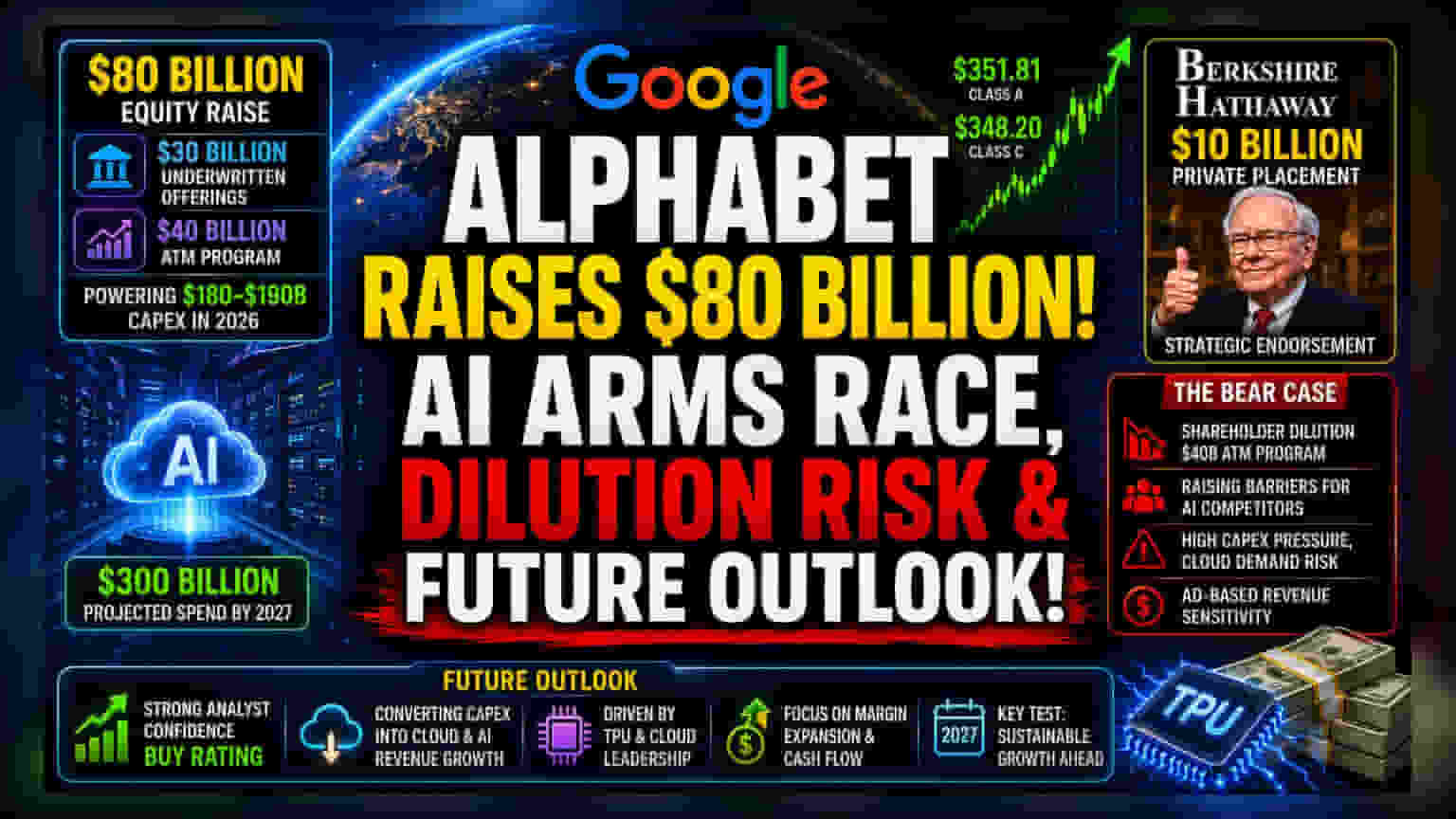 Alphabet का AI में बड़ा दांव: $80 अरब जुटाएगी कंपनी, Berkshire Hathaway का ₹10 अरब निवेश