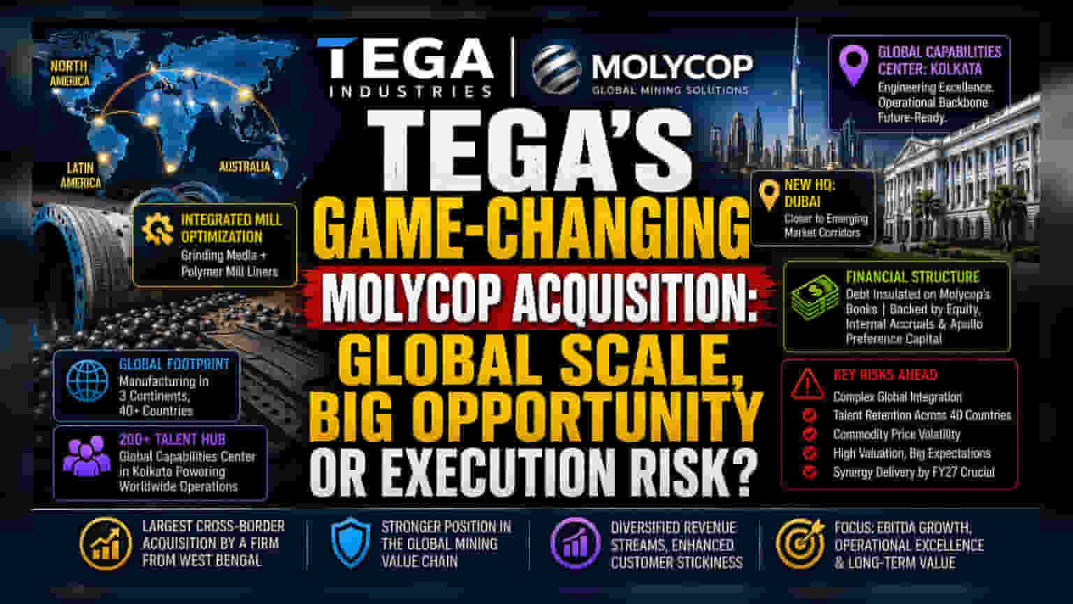 Tega Industries का बड़ा दांव: $1.4 अरब में Molycop का अधिग्रहण पूरा, खनन सेक्टर में बड़ी हलचल