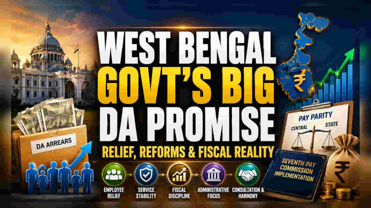 WB सरकार का बड़ा ऐलान: DA एरियर का भुगतान शुरू, साथ ही नई भर्तियों का भी वादा!
