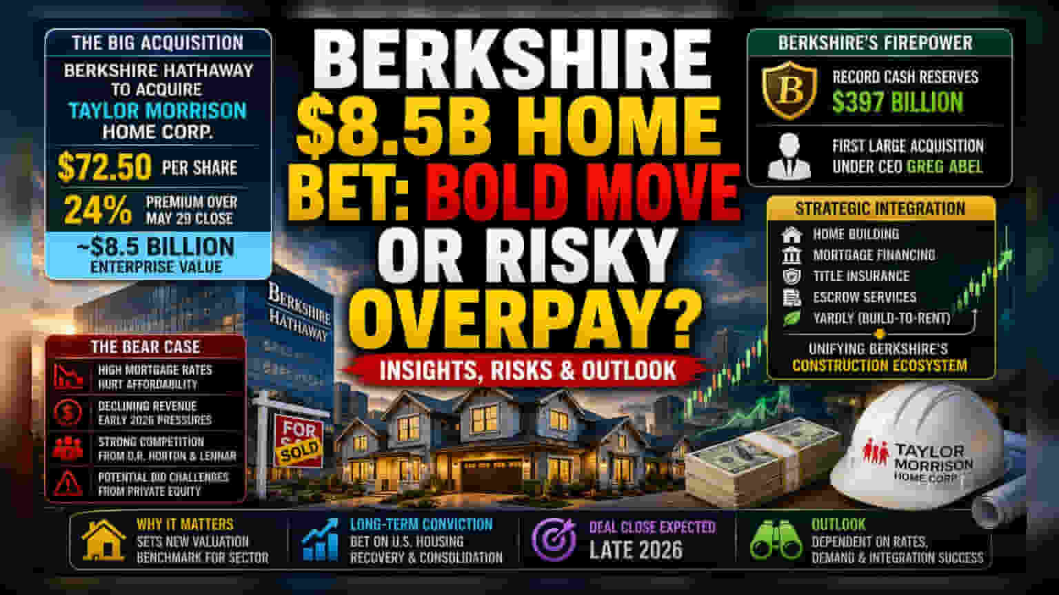 Berkshire Hathawayનો મોટો દાવ! $8.5 બિલિયનમાં Taylor Morrison Home Corp. ખરીદશે