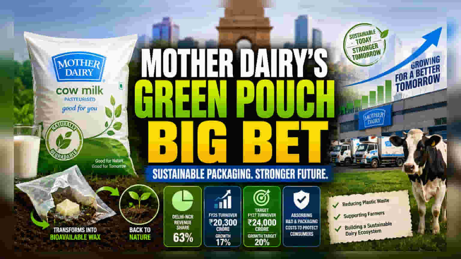 Mother Dairy Targets Plastic Waste With Degradable Milk Pouches