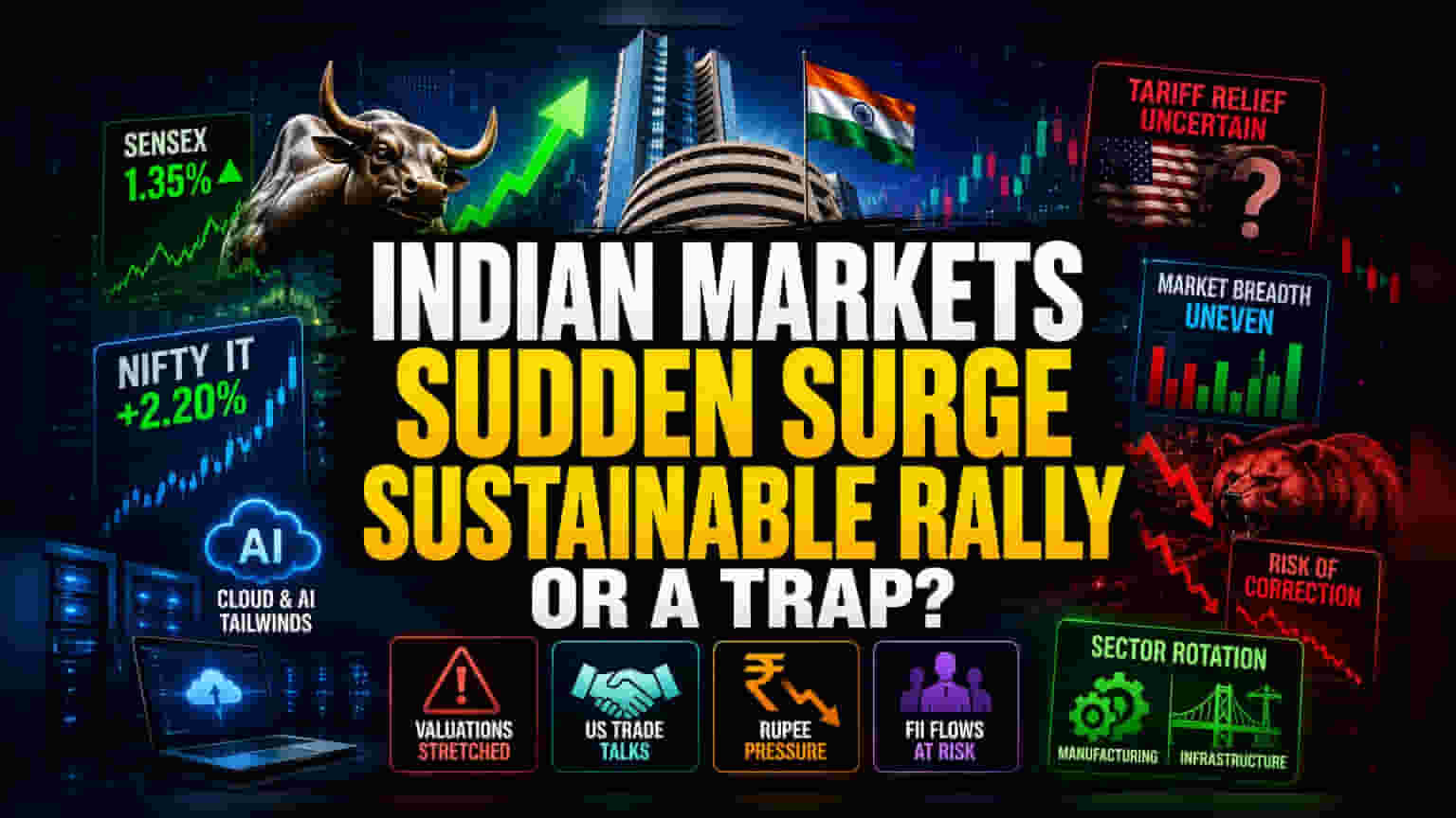Indian Markets Surge: Why Tech and Trade Hopes May Not Last