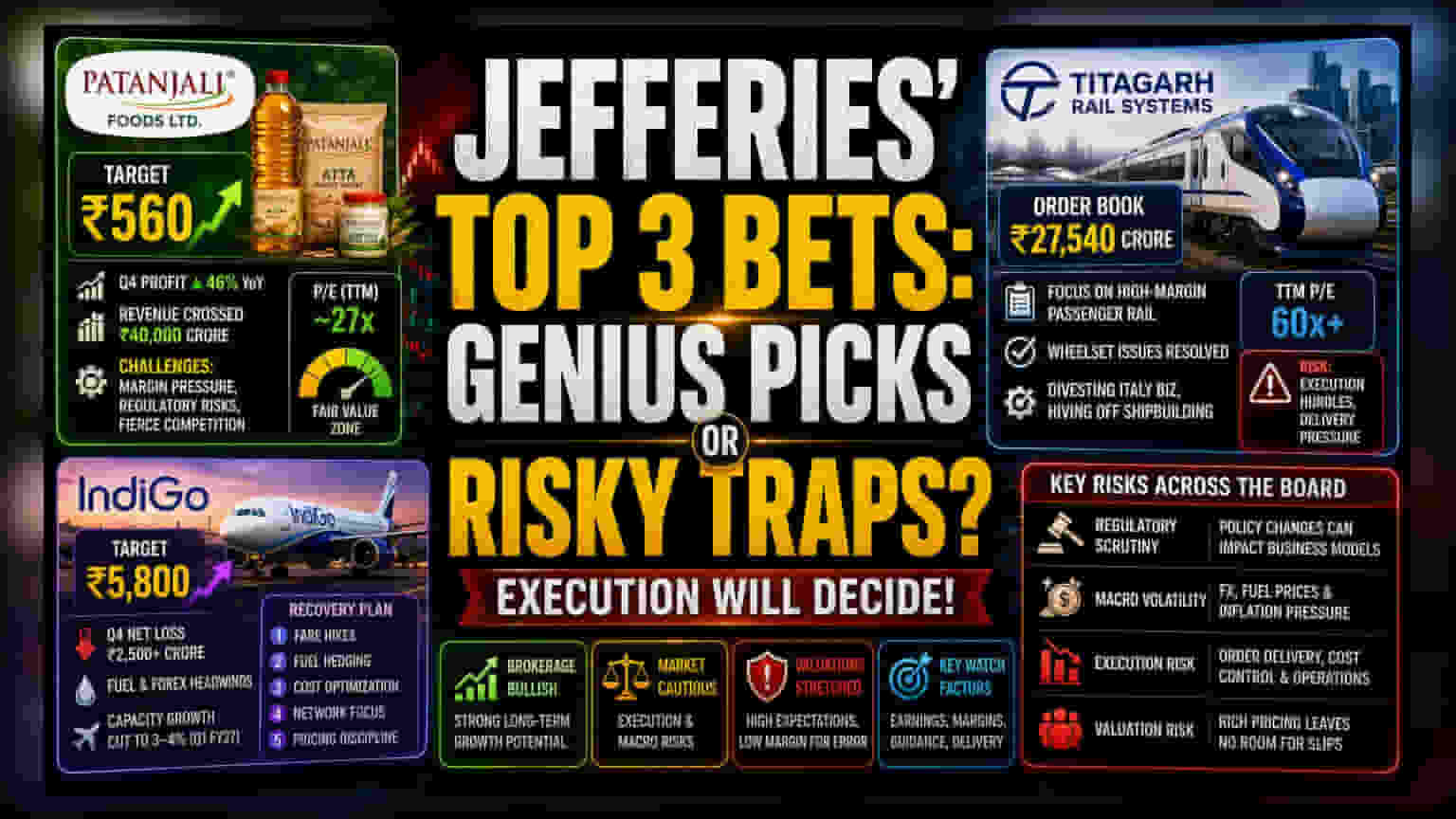 Jefferies Bullish on Patanjali, Titagarh, IndiGo Despite Risks