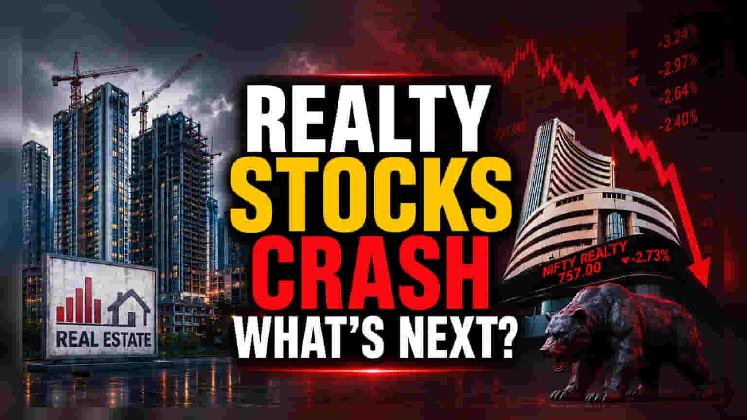 ரியல் எஸ்டேட் பங்குகள் சரிவு: RBI கொள்கை அறிவிப்பால் சந்தையில் ஒருவித பதற்றம்!