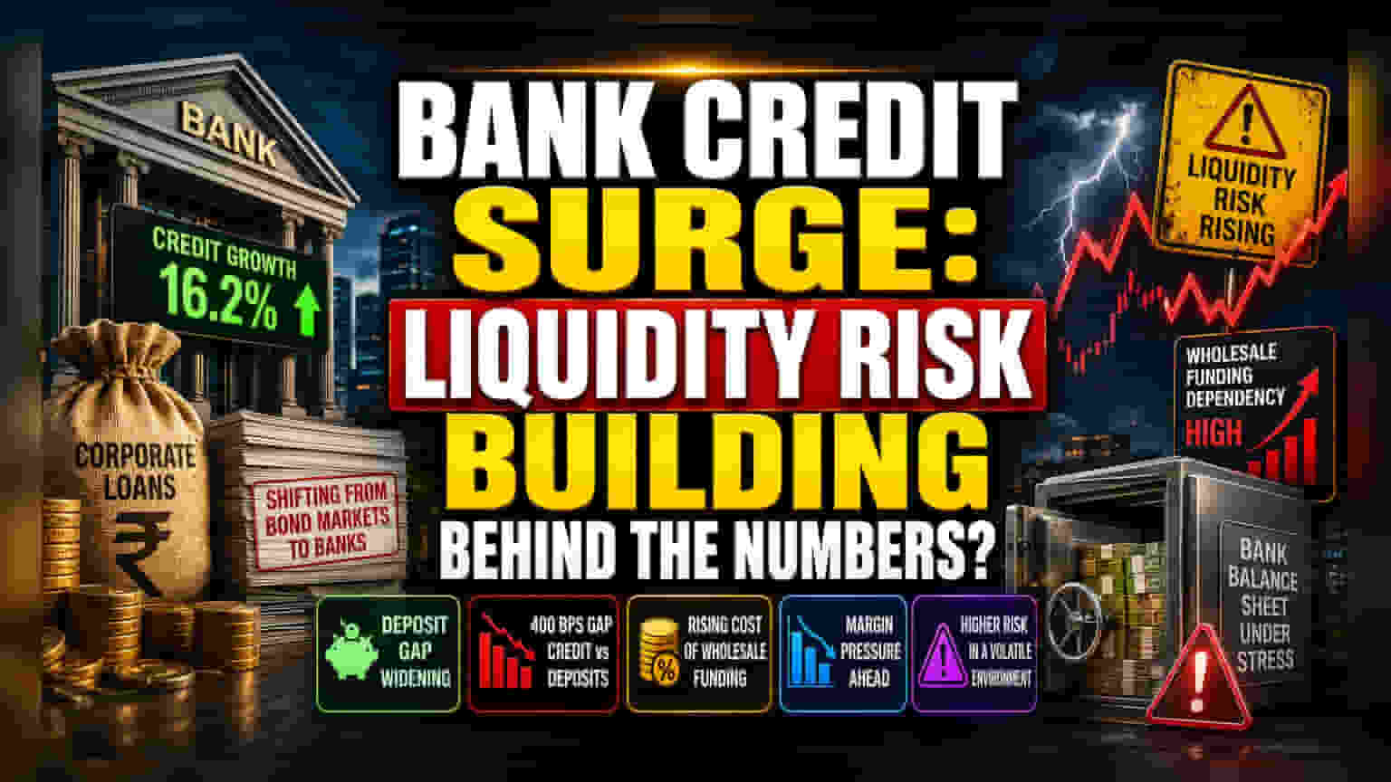 Indian Credit Crunch: બેંકો સામે લિક્વિડિટીની કટોકટી, જમા વૃદ્ધિ સામે ધિરાણમાં મોટો ઉછાળો