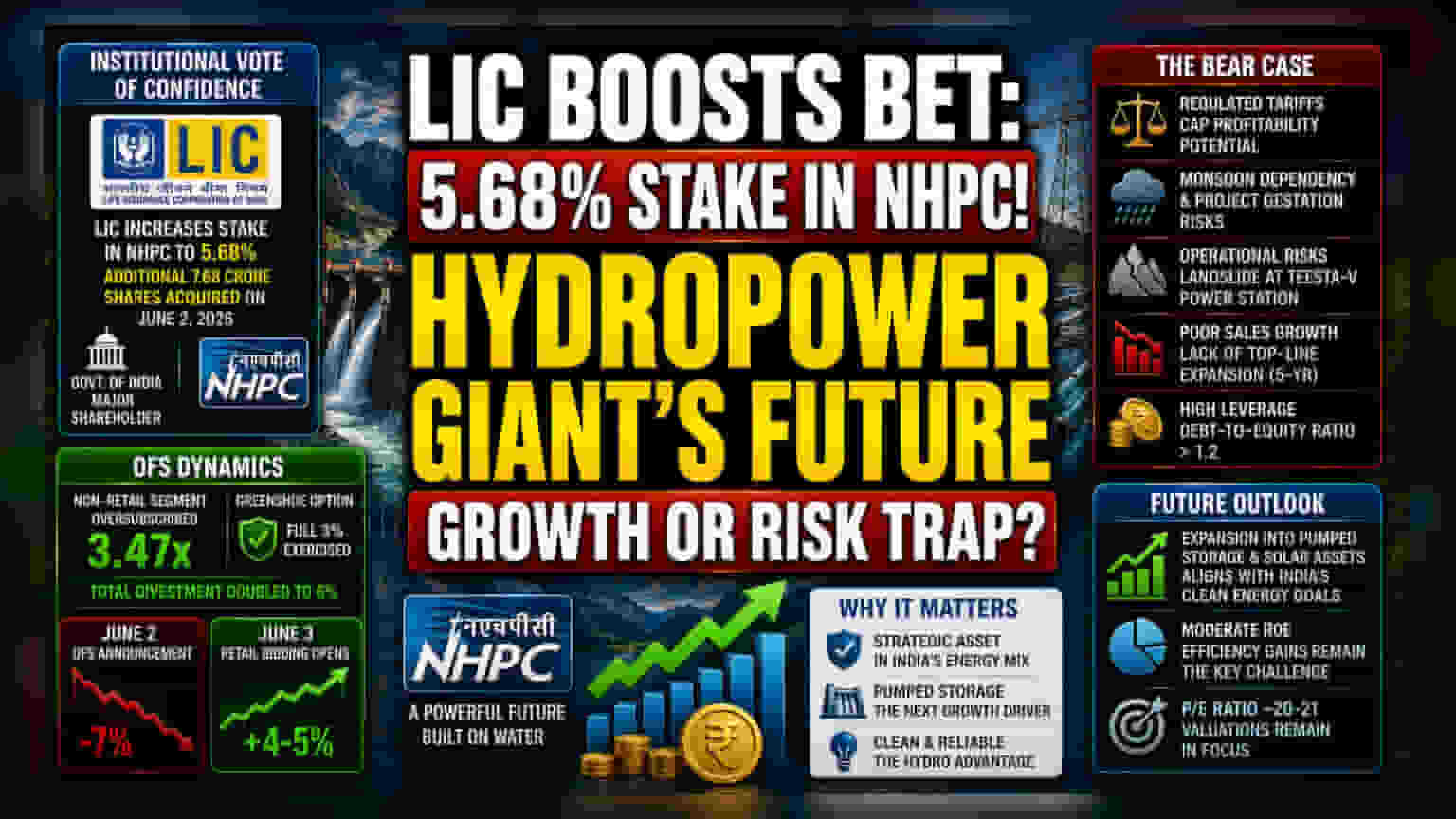 LIC-யின் புதிய அதிரடி: NHPC பங்குகளை அதிகரிப்பு! முதலீட்டாளர்கள் ஆர்வம் காட்டுகிறார்களா?