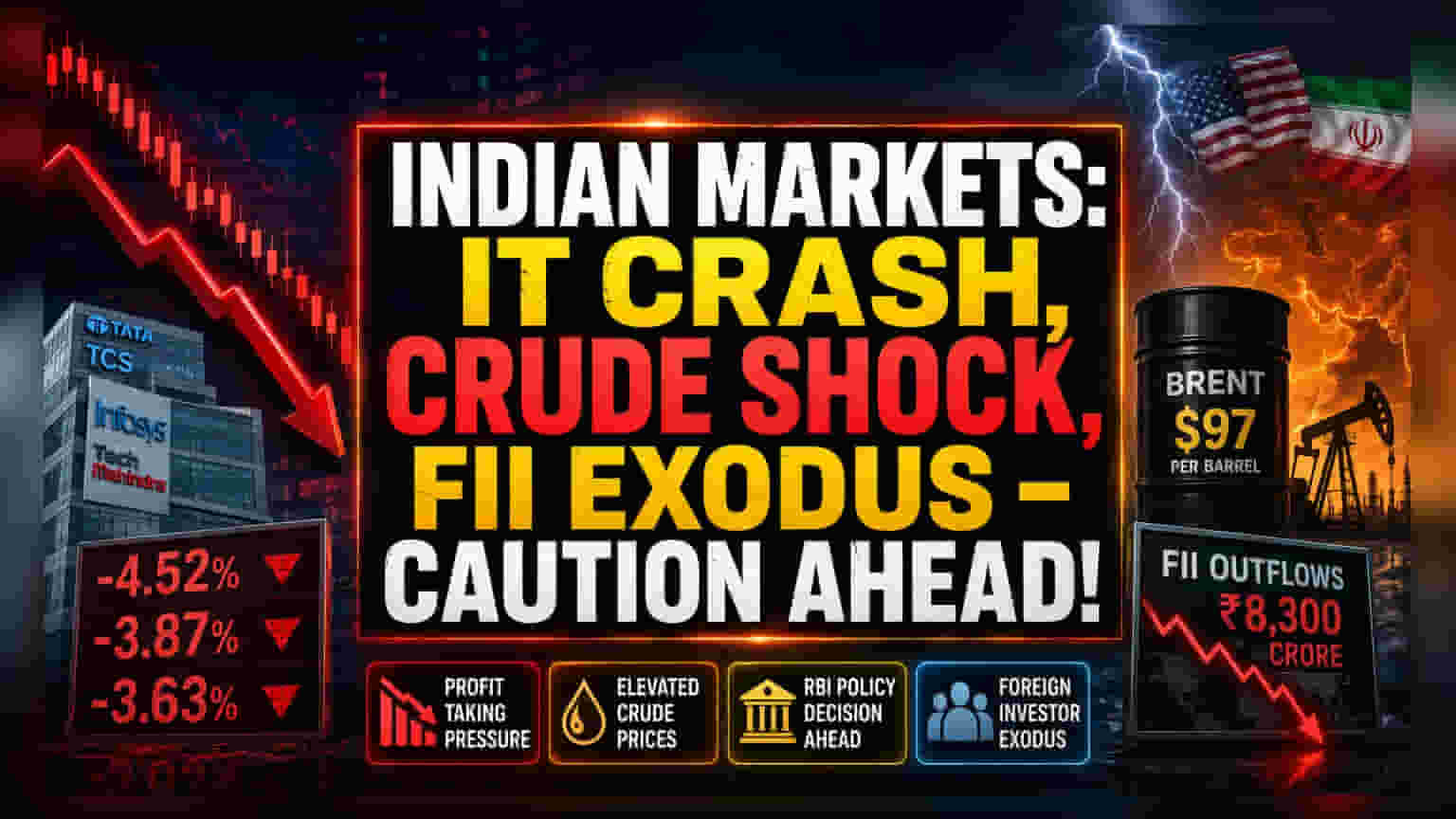 Indian Markets Falter: IT రంగంలో కరెక్షన్.. మార్కెట్లలో ఒత్తిడి!