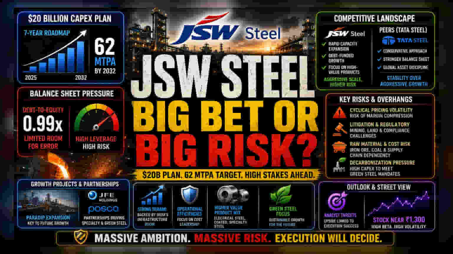 JSW Steel-ன் ₹16 லட்சம் கோடி திட்டம்: லாபத்திற்கு ஆபத்தா?