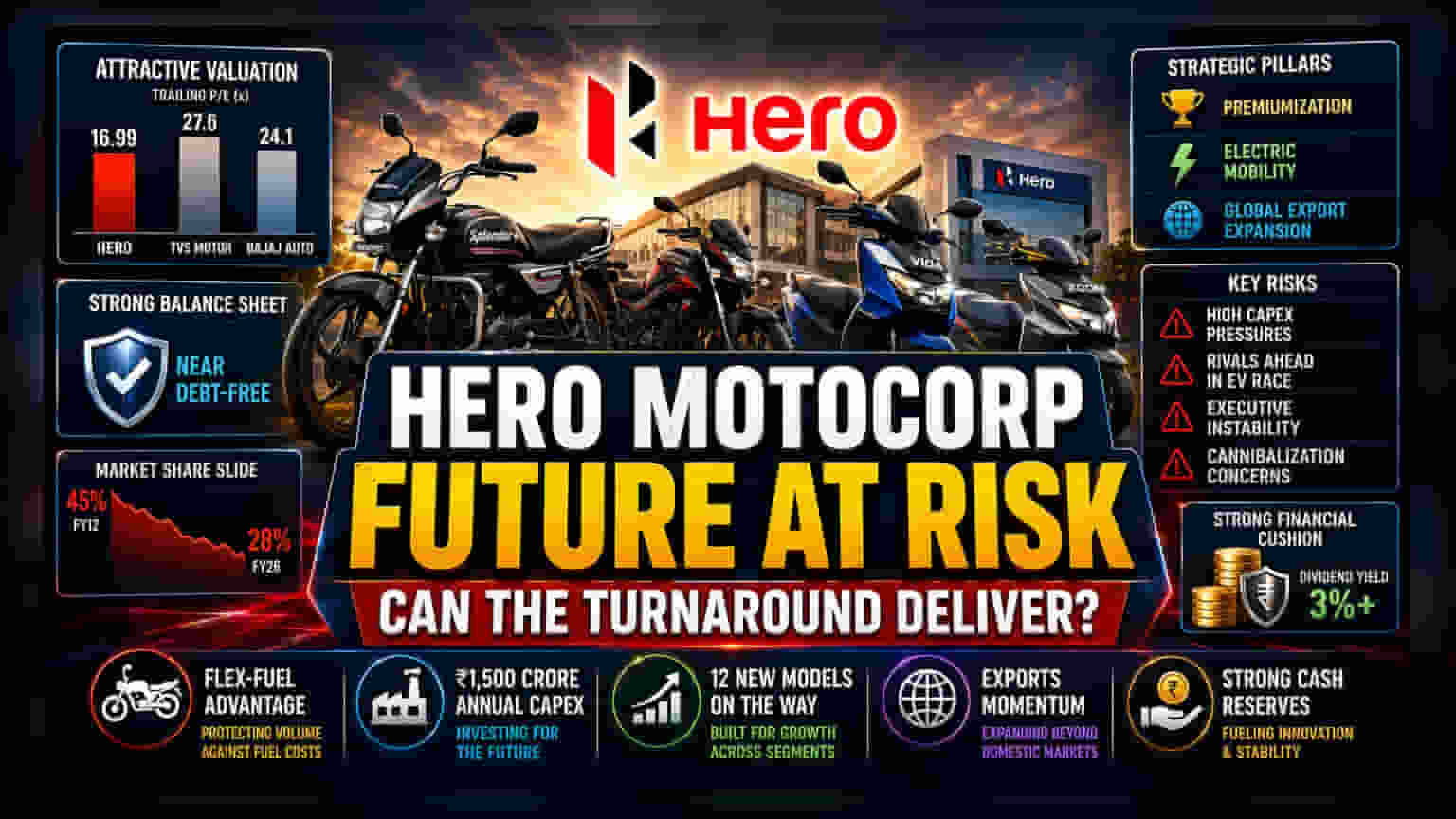 Hero MotoCorp: EV రంగంలోకి భారీగా.. కానీ మార్జిన్లపై ఆందోళన!