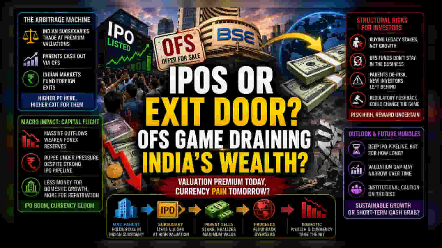 இந்திய IPO-க்கள் மீது அதிருப்தி: வெளிநாட்டு நிறுவனங்கள் OFS மூலம் வெளியேறுகின்றன!