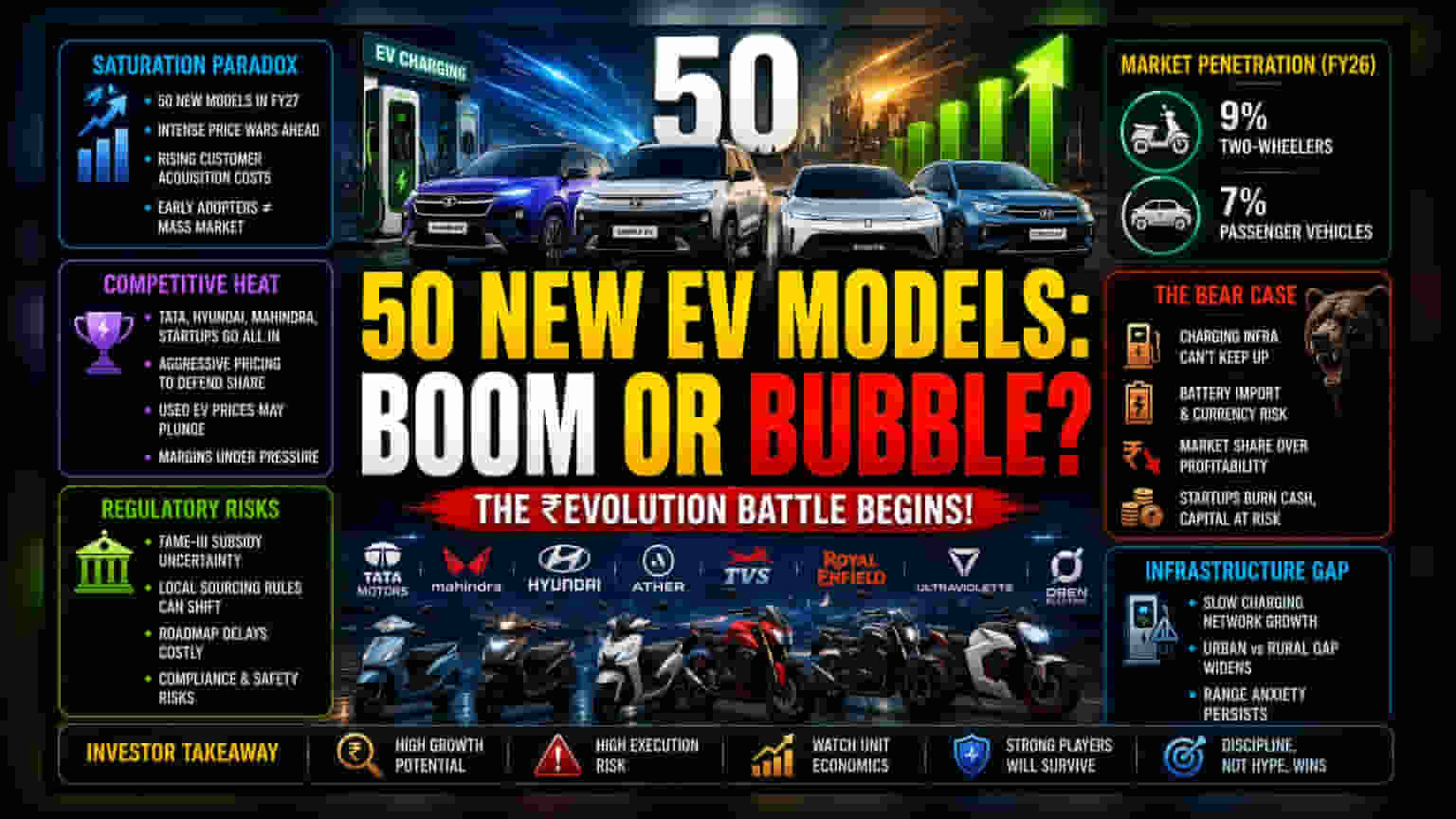 India EV Flood: 50 New Models in FY27 Threaten Margin Stability