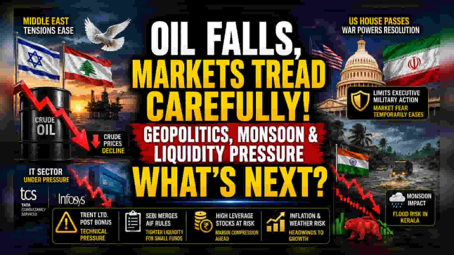 Crude Slumps on Mideast Truce as US War Powers Pivot Shifts