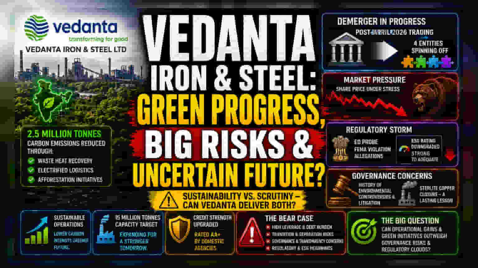 Vedanta Iron Ore: कार्बन कटौती के दावों पर सवाल? डी-मर्जर के बीच कंपनी पर बढ़ी जांच की आंच